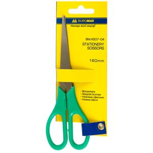 Office scissors BUROMAX, 160 mm, green