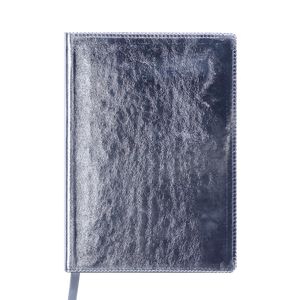 Diary dated 2019 METALLIC, A5, 336 pages. silver