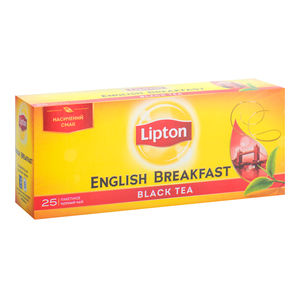 Schwarzer Tee ENGLISH BREAKFAST, 25x2g, „Lipton“, Packung