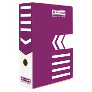 Box for archiving documents 80 mm, BUROMAX, purple