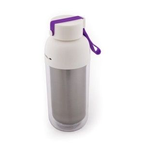 Thermal cup with purple handle EXTREMUM 425 ml, plastic
