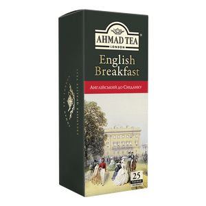 Tè nero inglese per colazione, 25x2g, confezione "Ahmad".