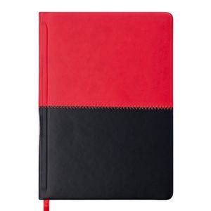 Dziennik z datą 2019 QUATTRO, A5, 336 stron kolor czerwony + czarny