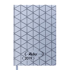 Diary dated 2019 RELAX, A5, 336 pages, silver