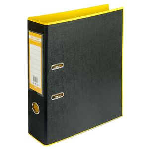 Grabadora BUROMAX, A4, 70 mm, PP, amarillo/negro
