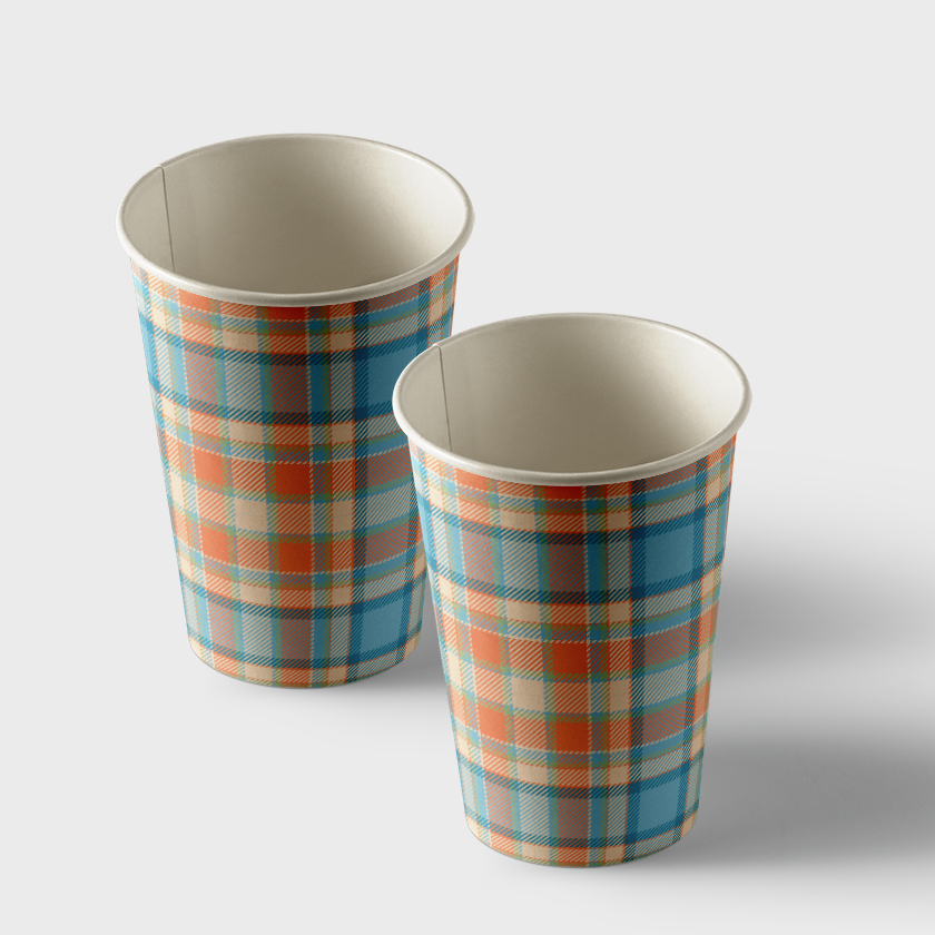 Paper cups with prints of men's patterns, pack of 50 pcs, volume 175 ml (WL 03.21-14-9-12)
