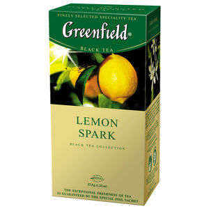 Herbata czarna LEMON SPARK 1,5gx25szt., "Greenfield", opakowanie