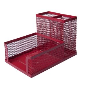 Urządzenie stołowe BUROMAX, metal, kolor czerwony