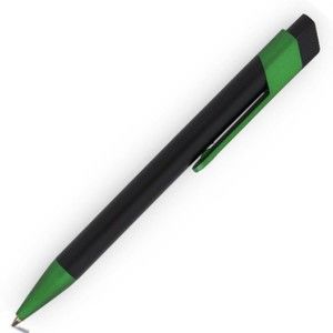 Długopis czarny NORA z kolorowym klipsem