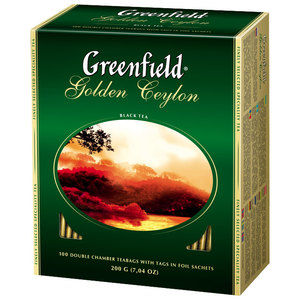 Schwarzer Tee GOLDEN CEYLON 2gx100Stk. „Greenfield“-Paket
