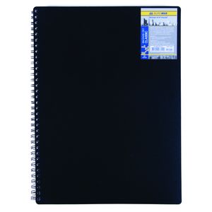 Cuaderno con resorte CLASSIC, A6, 80 hojas, cuadros, negro