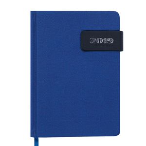 Dziennik z datą 2019 WINDSOR, A6, 336 stron, kolor niebieski