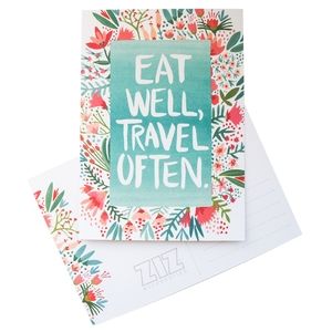 Postcard "Eat and Travel" (39006)