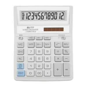 Calcolatrice Brilliant BS-777WH, 12 cifre, bianca