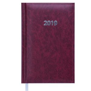 Tagebuch vom Jahr 2019 BASE(Miradur), A6, 336 Seiten, Burgunderrot