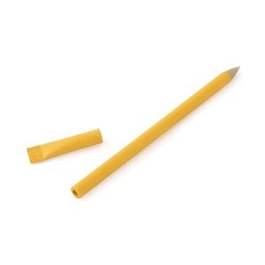 Bolígrafo ECO amarillo fabricado con papel reciclado