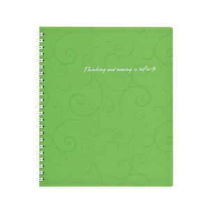 Spring notebook BAROCCO, B5, 80 sheets, checkered, light green