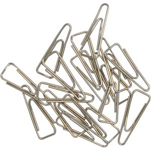 Nickel-plated paper clips JOBMAX, 25mm, 100 pcs., triangular