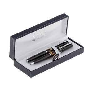 Set of pens (nib+ballpoint) in gift case L, black