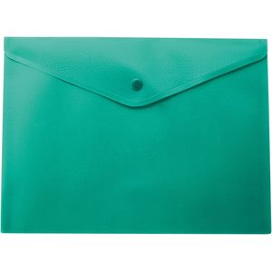 A4 envelope folder with a button, green