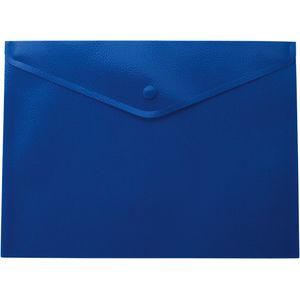 A4 envelope folder with a button, blue