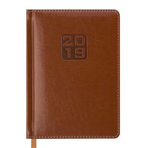 Diary dated 2019 BRAVO(Soft), A6, 336 pages, cognac