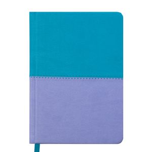 Diary undated QUATTRO, A6, turquoise+lavender