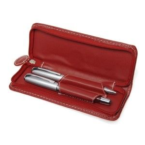 Set of pens in a case, piece leather