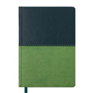 Щоденник недатований QUATTRO, A6, темно-зелений+світло-зелений