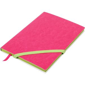 Business notebook LOLLIPOP A5, 96 sheets, line, artificial leather cover, pink