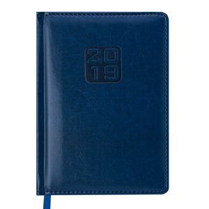 Dziennik z datą 2019 BRAVO (Soft), A6, kolor niebieski