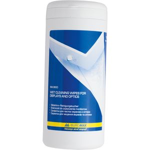 Wipes for cleaning screens, monitors and optics