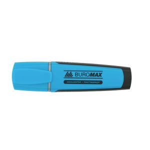 Marcador de texto fluorescente con inserciones de goma, azul