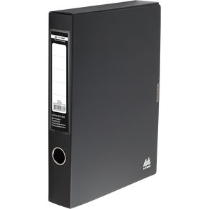 Boîte à dossiers pour documents avec Velcro, noire