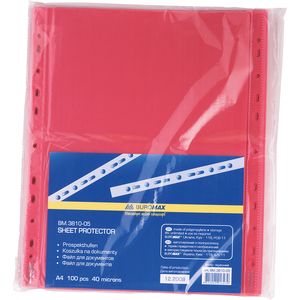 Raccoglitore documenti A4+40μm, PROFESSIONAL, 100 pz., rosso