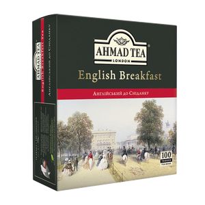Tè nero inglese per colazione, 100x2g, confezione "Ahmad".
