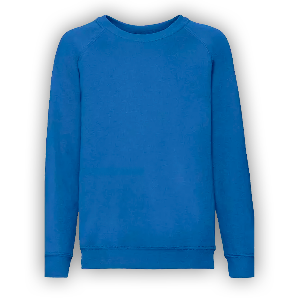 Children's sweatshirt, bright blue, 5-6 years old