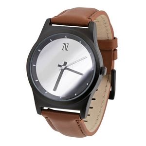 Mirror watch on leather strap + extra. strap + gift box (4100343)
