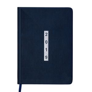 Tagebuch datiert 2019 MEANDER, A5, 336 Seiten, blau