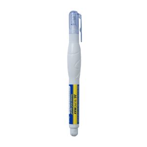 Corrector - bolígrafo con punta metálica 5ml, cuerpo azul, tubo
