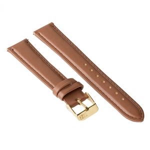 Watch strap ZIZ (coffee - chocolate, gold) (4700072)