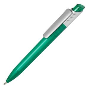 Ручка пластиковая, зелена - серая