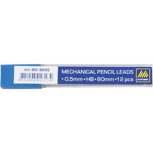 Стрижні для механічного олівця HB 0.5мм, 12шт.