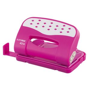 Metal hole punch "CHESS" BUROMAX, 12 sheets, pink