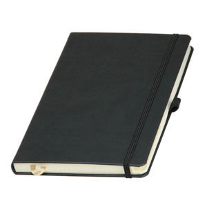 Notebook, black A5 (Ivory Line)