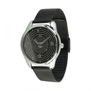 Uhr „Planets“ (schwarzes Edelstahlarmband) + Zusatzarmband (5013289)