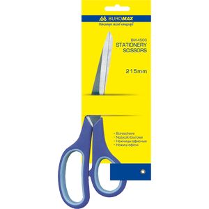 Scissors with rubber inserts BUROMAX, 215 mm
