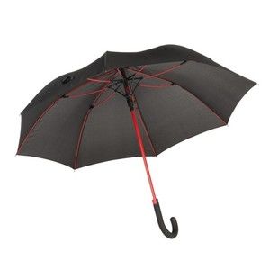 Parapluie canne CANCAN, noir-rouge