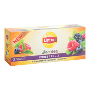 Black tea SUPER TASTY FOREST FRUIT TEA, 2g x 25pcs, "Lipton", package