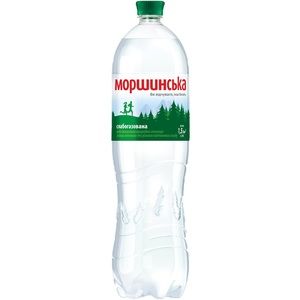 Acqua minerale leggermente gassata, 1,5 l, "Morshinska", PET